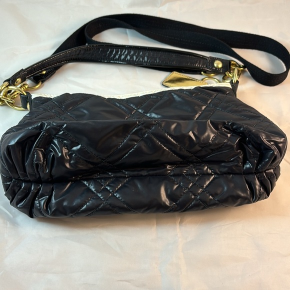 Coach Poppy Ski Bunny Black & White Quilted Nylon Crossbody Bag 15871 - Picture 16 of 16